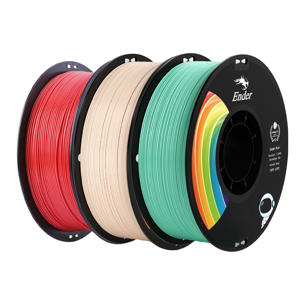 

3kg Creality Ender-PLA Pro (PLA+) Filament - (1kg Red + 1kg Beige + 1kg Green)