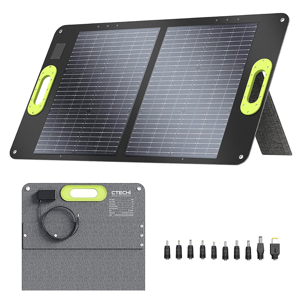 

CTECHi SP-60 60W Portable Foldable Solar Panel, 23% High Conversion Rate, IP67 Waterproof