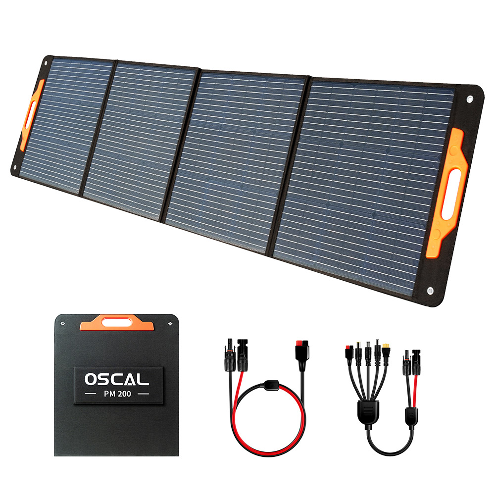 

Blackview Oscal PM200 200W Foldable Solar Panel, Adjustable Kickstand, ≥22% Solar Conversion Efficiency, ETFE Material