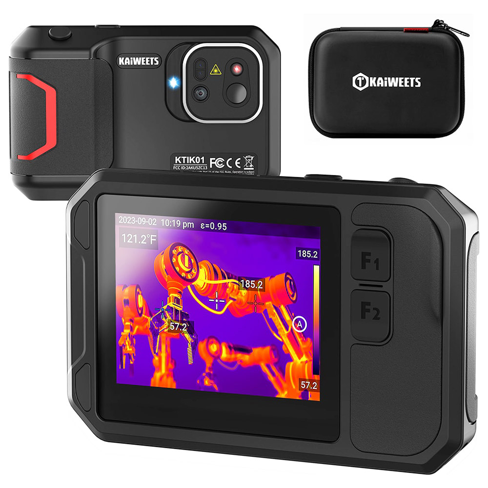 

KAIWEETS KTI-K01 Thermal Imaging Camera, with Wi-Fi 3.5inch Touch-Screen, 256x192 Resolution, -4°F to 1022°F, 2100mAh Battery, IP54 Waterproof, Auto Power Off