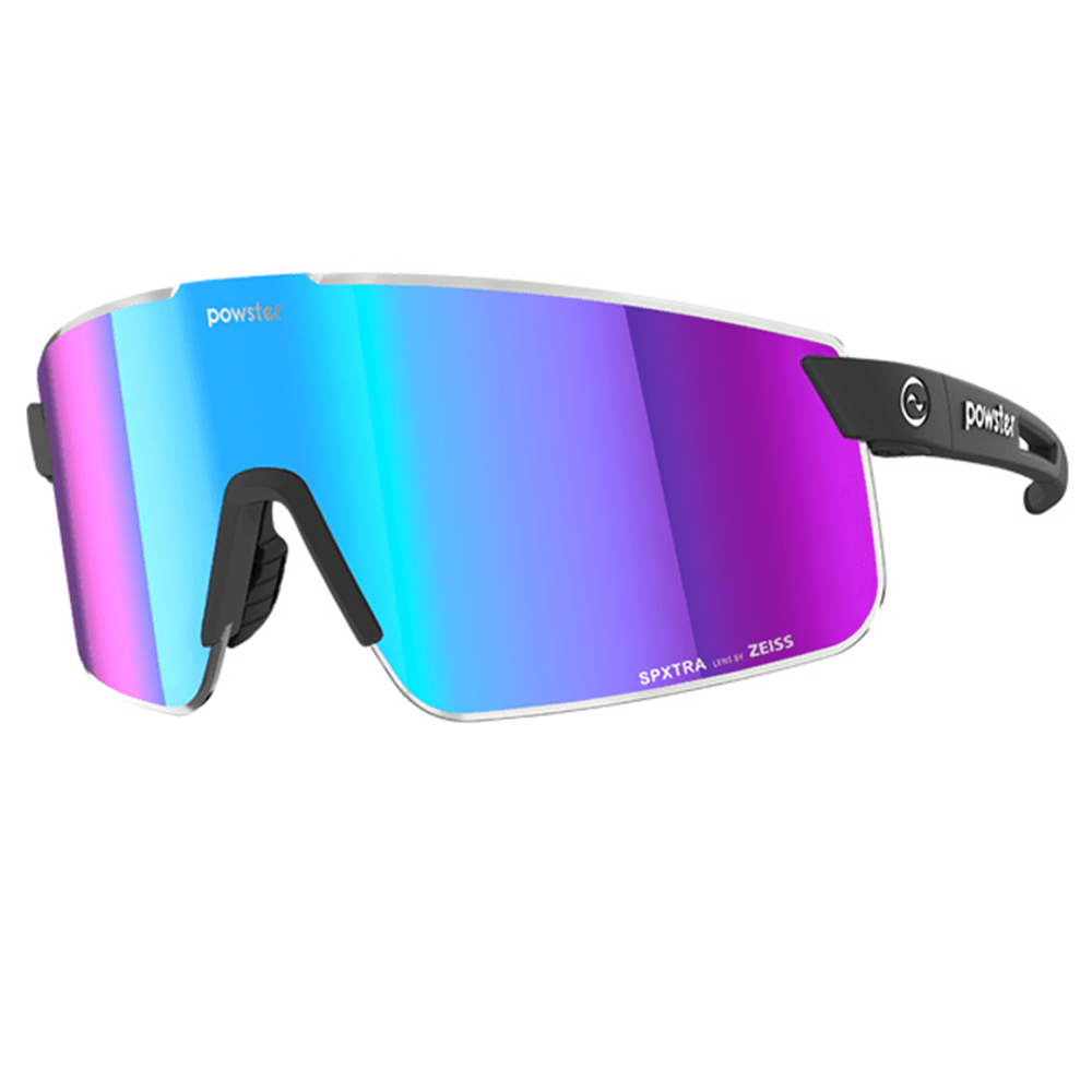 

Powster Phantom Cycling Glasses Zeiss SPXTRA Lenses - Blue, Black Frame, Red