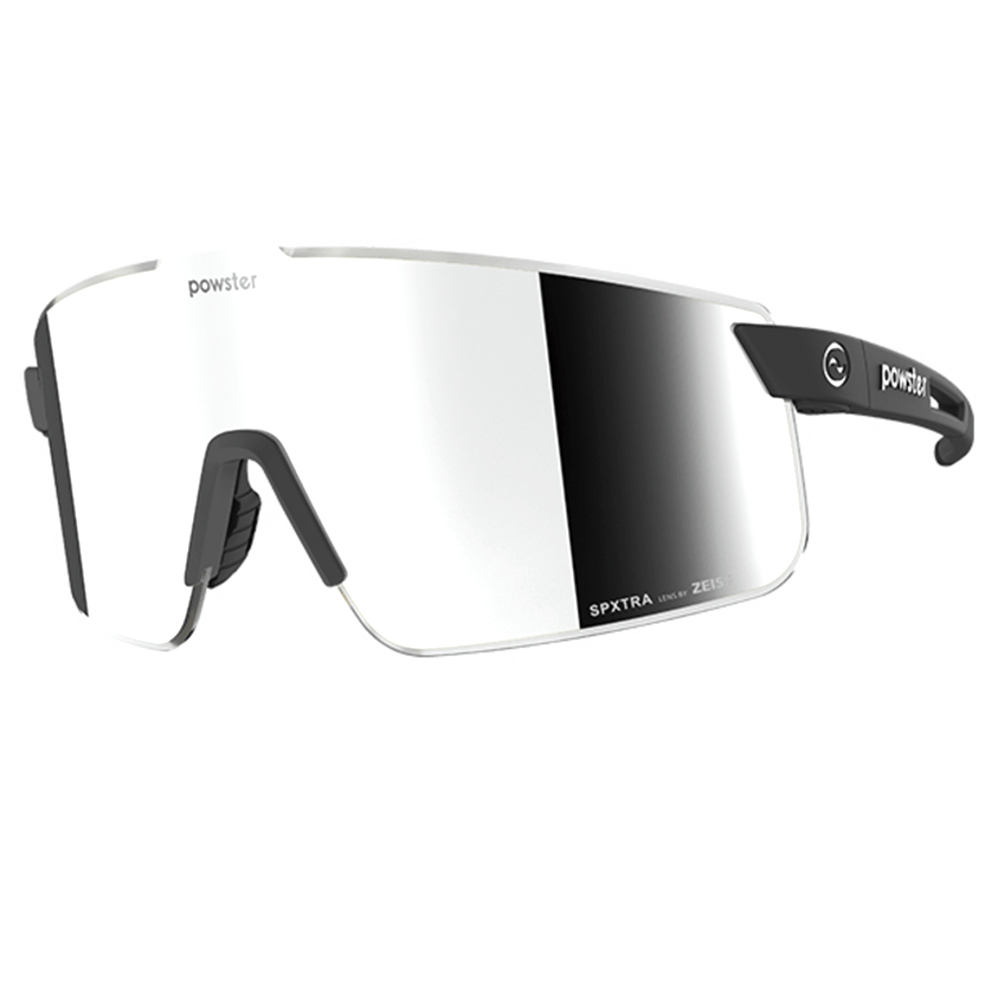 

Powster Phantom Cycling Glasses Zeiss SPXTRA Lenses - Silver, Black Frame