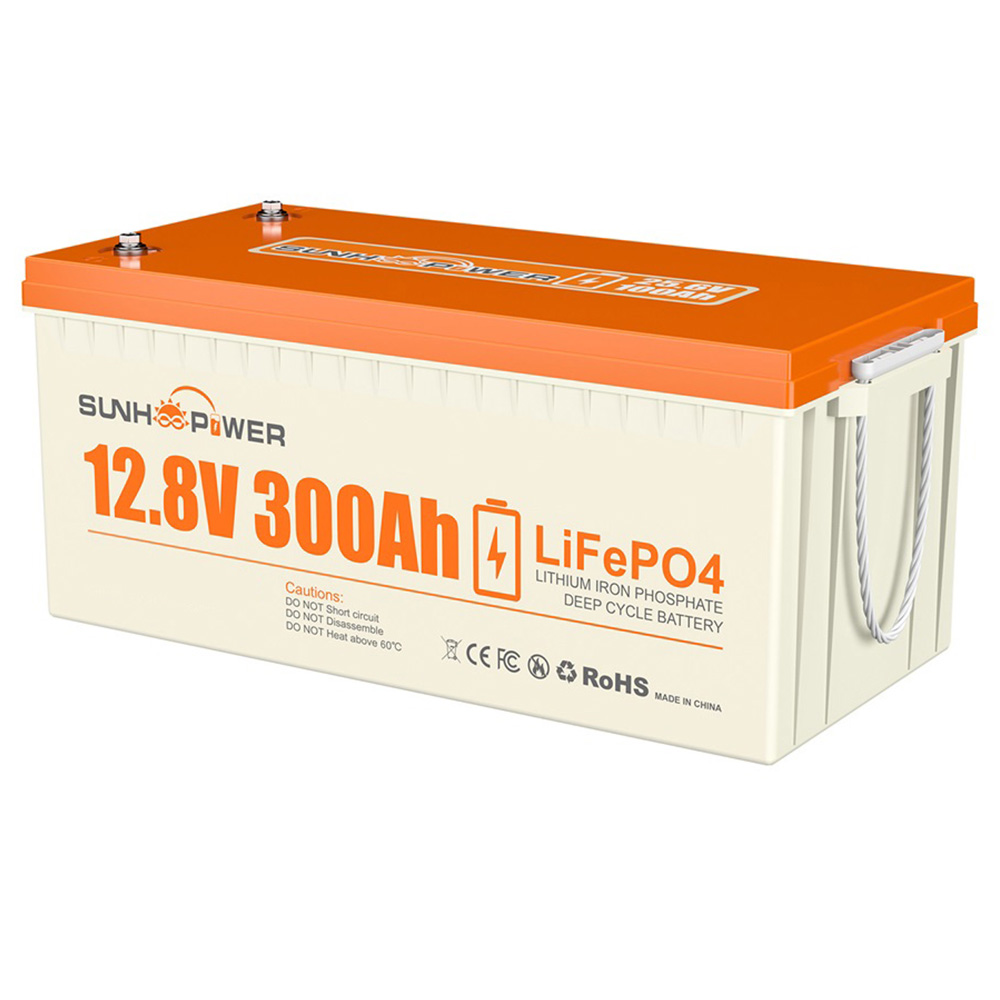 

SUNHOOPOWER 12V 300Ah LiFePO4 Battery, 3840Wh Energy, Built-in 200A BMS, Max.2560W Load Power, Max. 200A Charge/Discharge, IP68 Waterproof