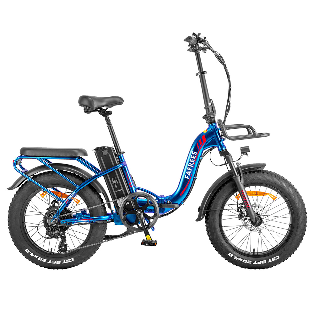 

Fafrees F20 Max Electric Bike, 20*4.0 Inch Fat Tire, 500W Brushless Motor, 48V 22.5Ah Battery, 25km/h Speed, Front & Rear Disc Brakes, Shimano 7-Speed - Aurora Blue