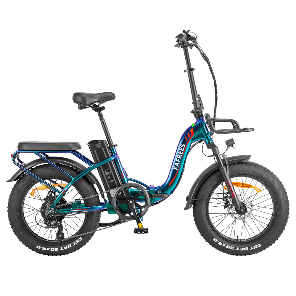 

Fafrees F20 Max Electric Bike, 20*4.0 Inch Fat Tire, 500W Brushless Motor, 48V 22.5Ah Battery, 25km/h Speed, Front & Rear Disc Brakes, Shimano 7-Speed - Aurora Green