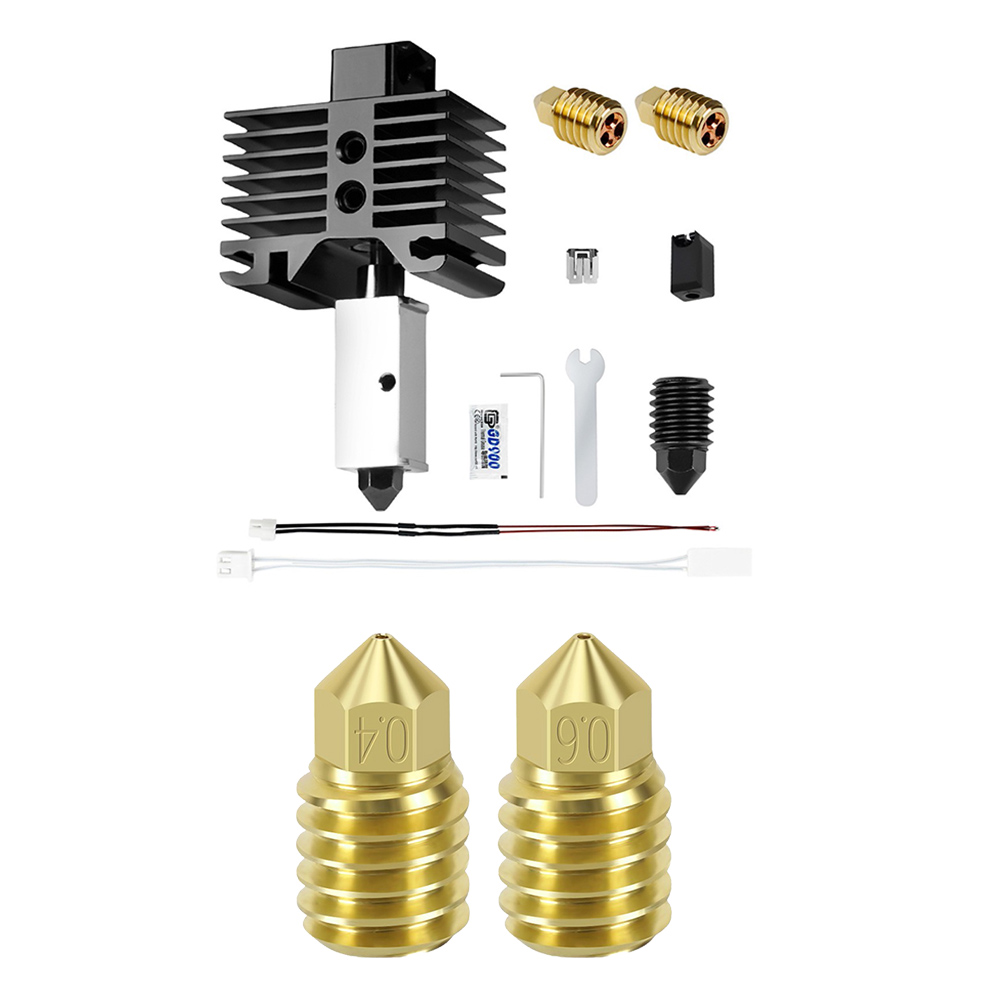 

TWO TREES Bambu Lab X1/P1P Upgrade Pack (Hotend Kit + 0.4mm Brass Nozzle + 0.6mm Brass Nozzle)