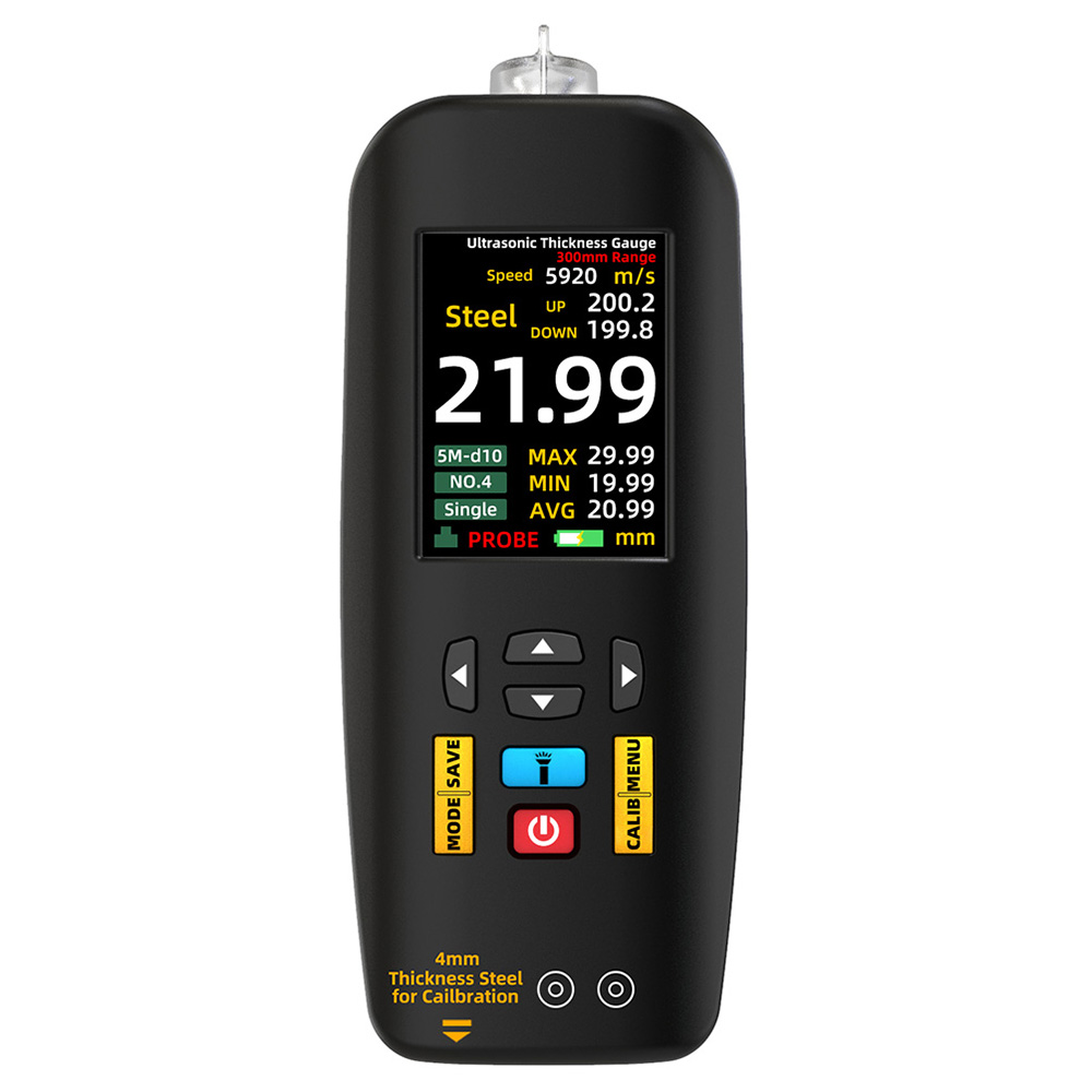 

BSIDE T7 Ultrasonic Thickness Gauge, 0.01-300mm Measuring Range, 2.8inch TFT Color Screen, with Flashlight Function, 2000mA Lithium Battery, Grey