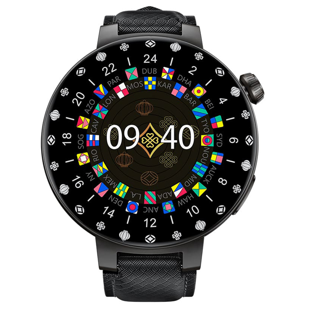 

KUMI GT6 Pro Smartwatch, 1.3-inch AMOLED HD Screen, Colorful Lighting Effect, Heart Rate Monitoring, 100+ Sport Modes, IP68 Waterproof