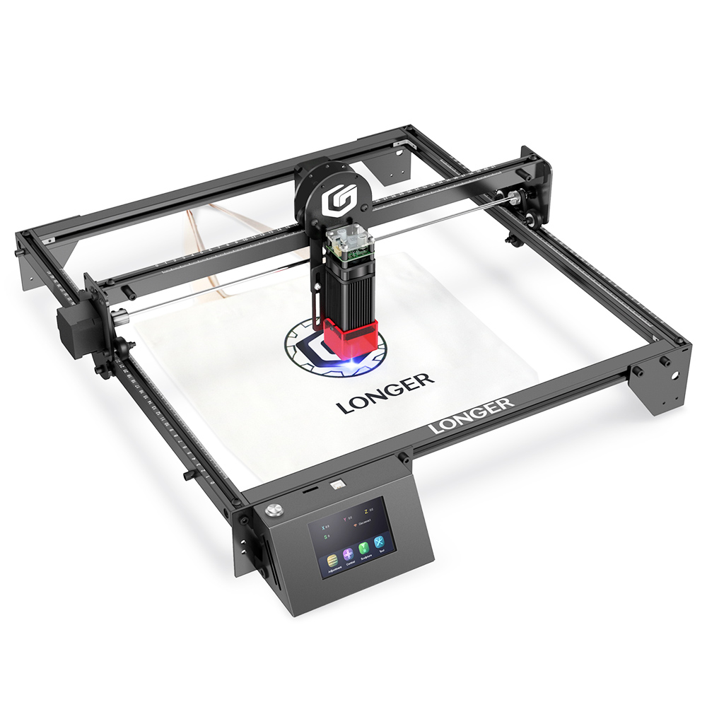 

LONGER RAY5 5W Laser Engraver, 32-Bit Chipset, WIFI Connection, 3.5" Touch Screen & Offline Carving, 0.08x0.08mm Spot, 10000mm/min Max Speed, 400mmx400mm