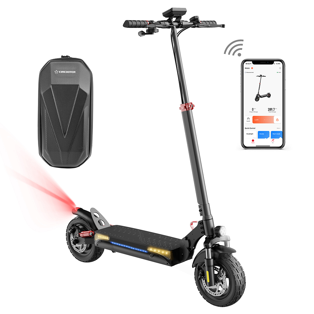 

CIRCOOTER M2 Electric Scooter, 800W Motor, 48V 12.5Ah Battery, 10-inches Off-road Tire, 45km/h Max Speed, 40km Range, Quadruple Shock Absorber, APP Control