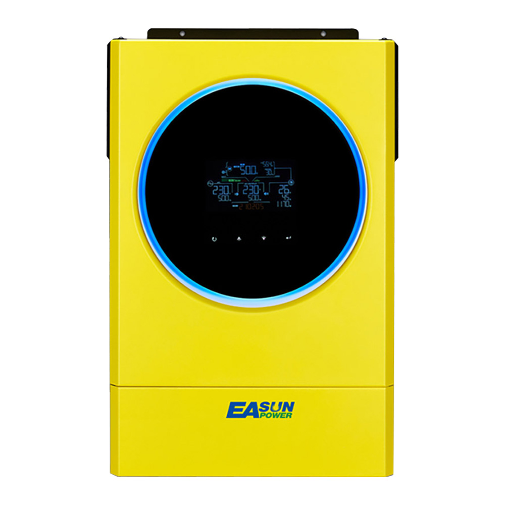 EASUN POWER IGrid SV IV 5.6KW Hybrid Solar Inverter, 48V Battery Voltage, Max 6000W PV Array Power, 120A Charge Current, Pure Sine Wave, Parallel Support, Touch Screen Display, Built-in WiFi, Yellow
EASUN POWER IGrid SV IV 5.6KW Hybrid Solar Inverter, 48V Battery Voltage, Max 6000W PV Array Power, 120A Charge Current, Pure Sine Wave, Parallel Support, Touch Screen Display, Built-in WiFi, Yellow