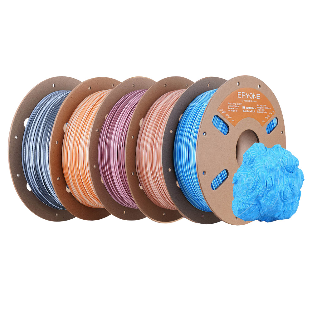 5kg ERYONE High Speed PLA Matte Twisted - 1kg Grand Canyon/ Navajo Pottery/ Arctic Blue/ Salt Flat/ Maple Amber
5kg ERYONE High Speed PLA Matte Twisted - 1kg Grand Canyon/ Navajo Pottery/ Arctic Blue/ Salt Flat/ Maple Amber
