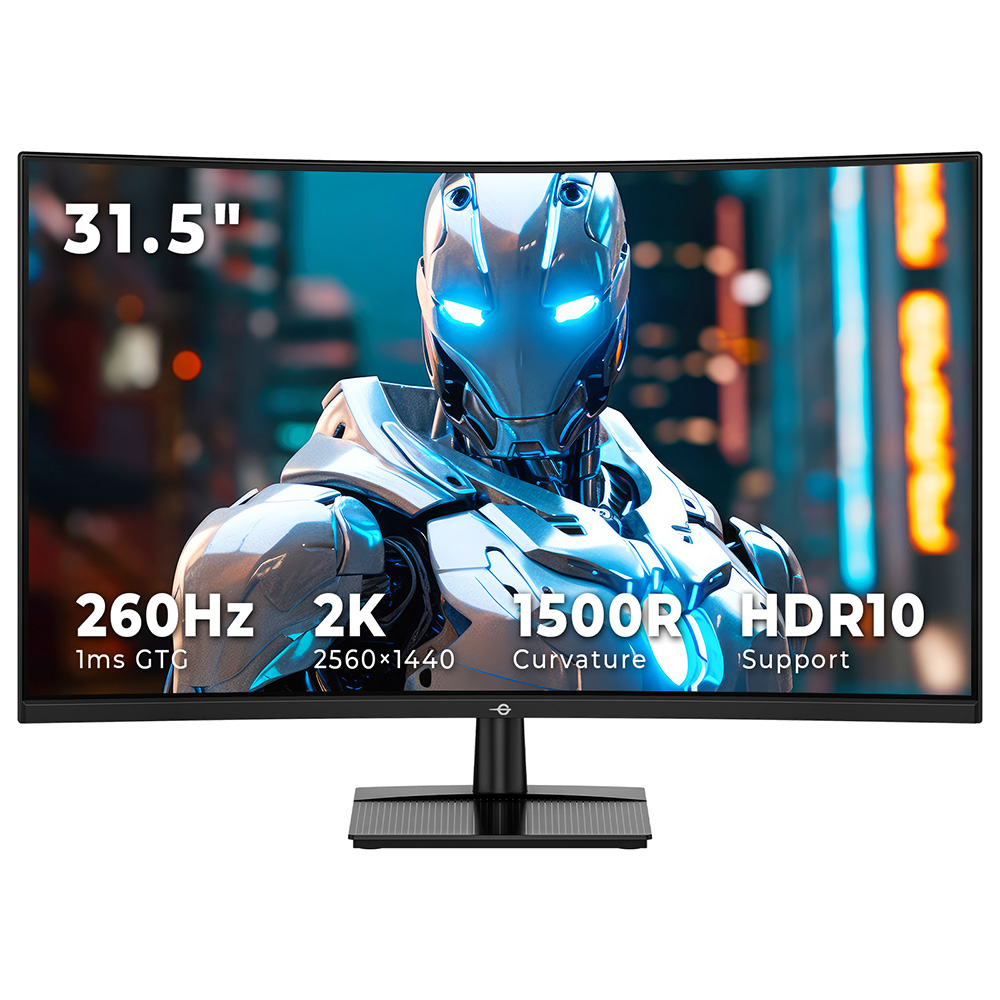 TITAN ARMY C32C1S 1500R Curved Gaming Monitor, 31.5-inch 2560*1440 HVA Panel, 260Hz Refresh Rate, 1ms GTG, Adaptive Sync, HDR400, 99% sRGB, Game Plus Mode, Support PIP & PBP Display, Low Blue Light
TITAN ARMY C32C1S 1500R Curved Gaming Monitor, 31.5-inch 2560*1440 HVA Panel, 260Hz Refresh Rate, 1ms GTG, Adaptive Sync, HDR400, 99% sRGB, Game Plus Mode, Support PIP & PBP Display, Low Blue Light