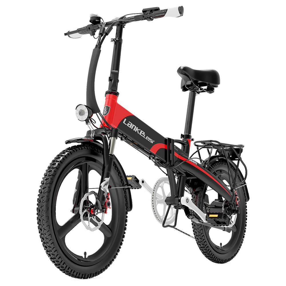 LANKELEISI G660 Electric Bike, 500W Motor, 48V 12.8Ah Battery, 20*1.95 inch Tires, 35km/h Max Speed, 110km Range, Hydraulic Disc Brakes, Oil Spring Shock Absorber Front Fork, Shimano 7-speed - Red
LANKELEISI G660 Electric Bike, 500W Motor, 48V 12.8Ah Battery, 20*1.95 inch Tires, 35km/h Max Speed, 110km Range, Hydraulic Disc Brakes, Oil Spring Shock Absorber Front Fork, Shimano 7-speed - Red