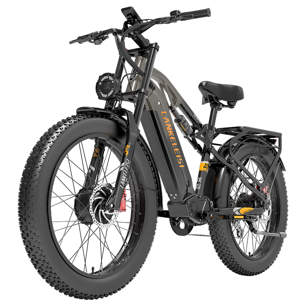 LANKELEISI MG800MAX Electric Bike, 1000W*2 Motor, 48V 20Ah Battery, 26*4.0 inch Tires, 48km/h Max Speed, 130km Range, Hydraulic Disc Brakes, Front Oil Spring Suspension & Pneumatic Rear Shock Absorber, Shimano 7-speed - Grey
LANKELEISI MG800MAX Electric Bike, 1000W*2 Motor, 48V 20Ah Battery, 26*4.0 inch Tires, 48km/h Max Speed, 130km Range, Hydraulic Disc Brakes, Front Oil Spring Suspension & Pneumatic Rear Shock Absorber, Shimano 7-speed - Grey