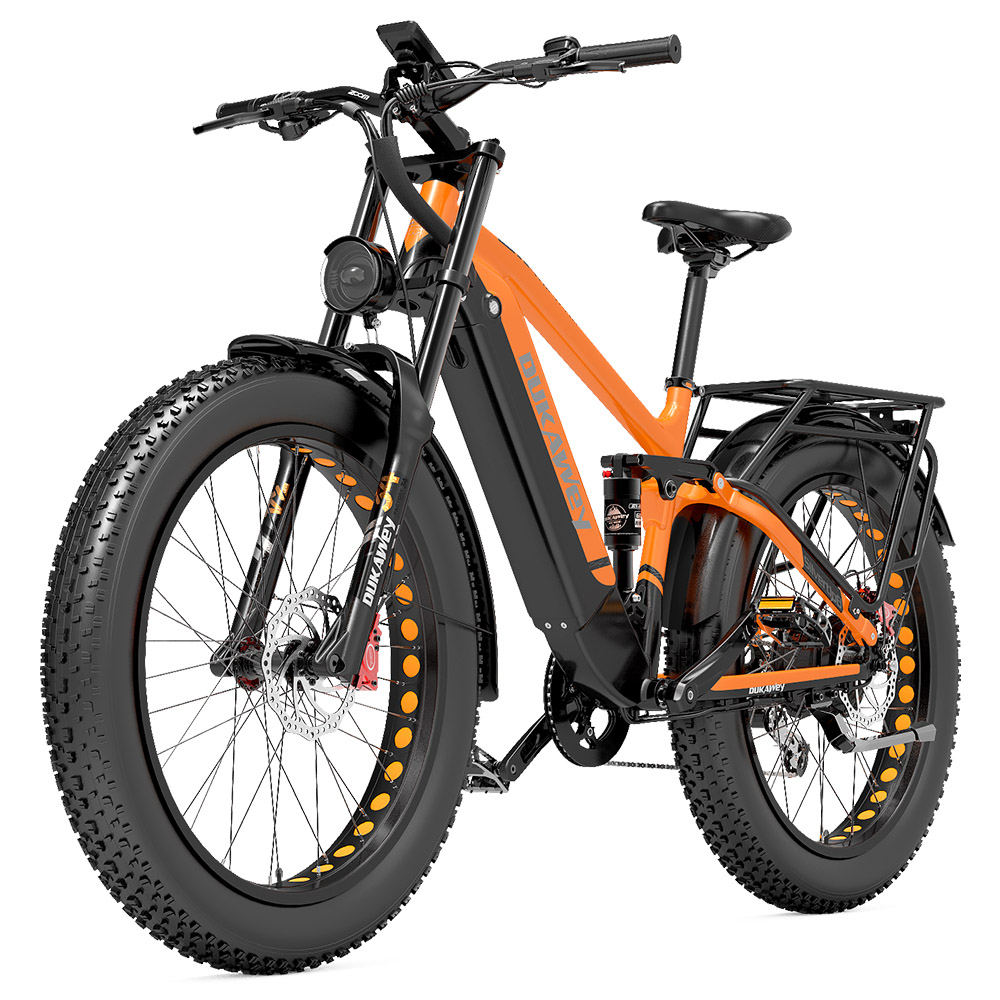 LANKELEISI Silvertip8 Electric Bike, 1000W Motor, 52V 20Ah Battery, 26*4 inch Tires, 52km/h Max Speed, 150km Range, Hydraulic Disc Brakes, Front Oil Spring Suspension & Pneumatic Rear Shock Absorber, Shimano 7-speed - Black Orange, Gray
LANKELEISI Silvertip8 Electric Bike, 1000W Motor, 52V 20Ah Battery, 26*4 inch Tires, 52km/h Max Speed, 150km Range, Hydraulic Disc Brakes, Front Oil Spring Suspension & Pneumatic Rear Shock Absorber, Shimano 7-speed - Black Orange, Gray