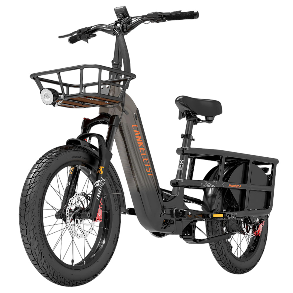 LANKELEISI Wombat-1 Cargo Electric Bike, 1000W Motor, 48V 20Ah Battery, 20*3.0 inch Tires, 46km/h Max Speed, 150km Range, Hydraulic Disc Brake, Front Oil Spring Suspension, Shimano 7-speed - Grey, Gray
LANKELEISI Wombat-1 Cargo Electric Bike, 1000W Motor, 48V 20Ah Battery, 20*3.0 inch Tires, 46km/h Max Speed, 150km Range, Hydraulic Disc Brake, Front Oil Spring Suspension, Shimano 7-speed - Grey, Gray