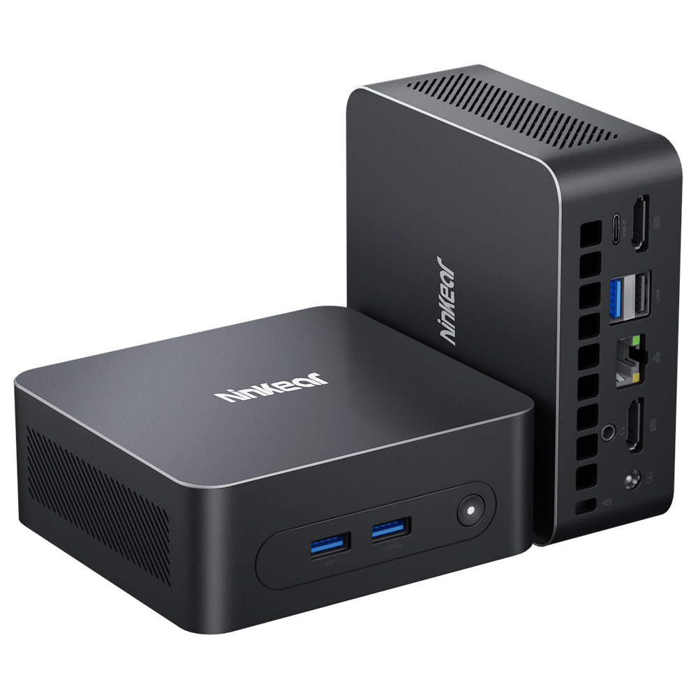 Ninkear N10 Mini PC, Intel N100 4 Cores Max 3.4GHz, 16GB RAM 512GB SSD, 2*HDMI 2.0 (4K@60Hz) Dual Display, 2.4/5GHz WiFi Bluetooth 5.0, 1*Type-C, 3*USB 3.0 1*USB 2.0 1*RJ45 1*Headphone Jack
Ninkear N10 Mini PC, Intel N100 4 Cores Max 3.4GHz, 16GB RAM 512GB SSD, 2*HDMI 2.0 (4K@60Hz) Dual Display, 2.4/5GHz WiFi Bluetooth 5.0, 1*Type-C, 3*USB 3.0 1*USB 2.0 1*RJ45 1*Headphone Jack