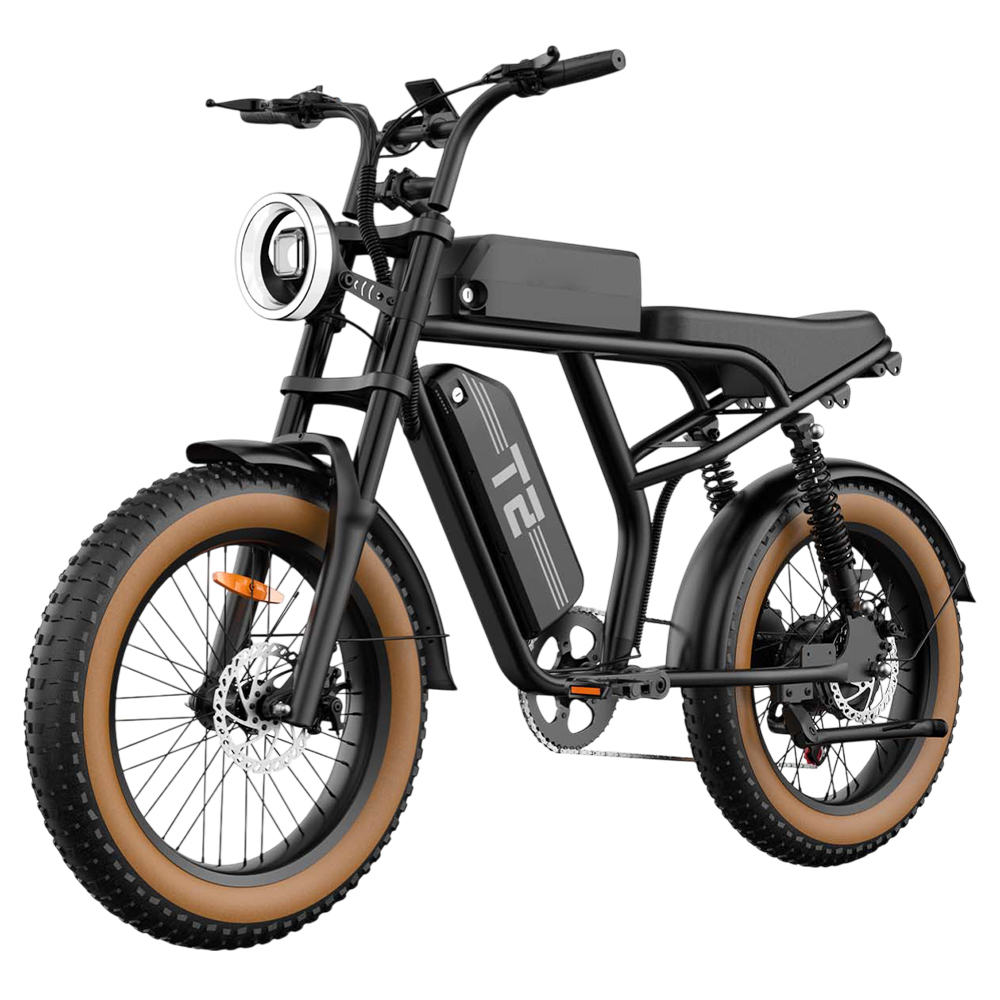 URLIFE T2 Electric Bike, 500W Motor, 48V 15.6Ah Battery, 20*4.0 inch Tires, 25km/h Max Speed, 160km Range, Dual Disc Brakes, Full Suspension, Shimano 7-speed - Brown
URLIFE T2 Electric Bike, 500W Motor, 48V 15.6Ah Battery, 20*4.0 inch Tires, 25km/h Max Speed, 160km Range, Dual Disc Brakes, Full Suspension, Shimano 7-speed - Brown