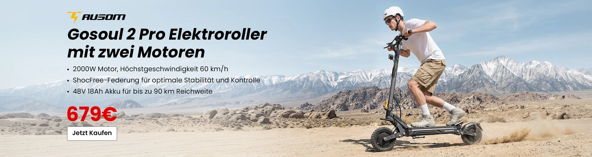 Ausom Gosoul 2 Pro Elektroroller mit zwei Motoren