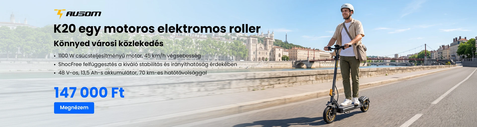 Ausom K20 egy motoros elektromos roller