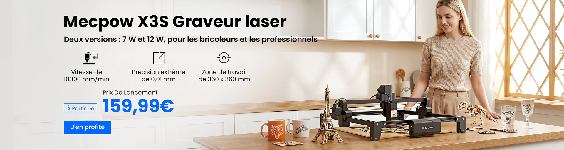 Graveur laser Mecpow X3S 12W