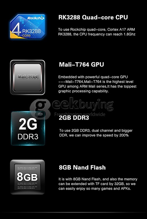 Measy B4S RK3288 Quad Core Android Mini 4K TV Box 2G/8G