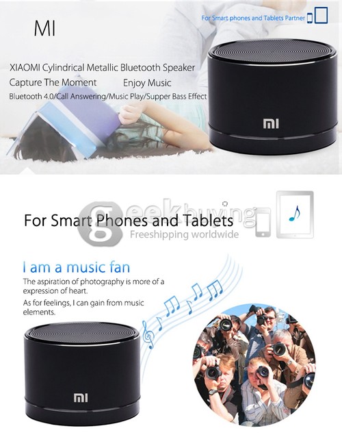 XIAOMI Cylindrical Portable Wireless Bluetooth 4.0 Speaker