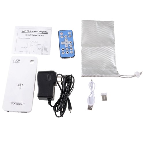 SONEED SP-W500 Wi-Fi Mini Multimedia DLP Projector Power Bank