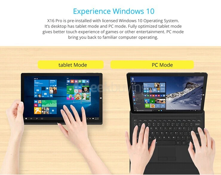 Teclast X16ProデュアルOSWindows10およびAndroid5.1GB / 4GB 64
