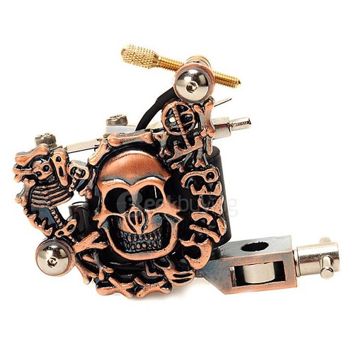 K100 Skull Tattoo Machine Metal Tattoo Machine Gun 10 Warps
