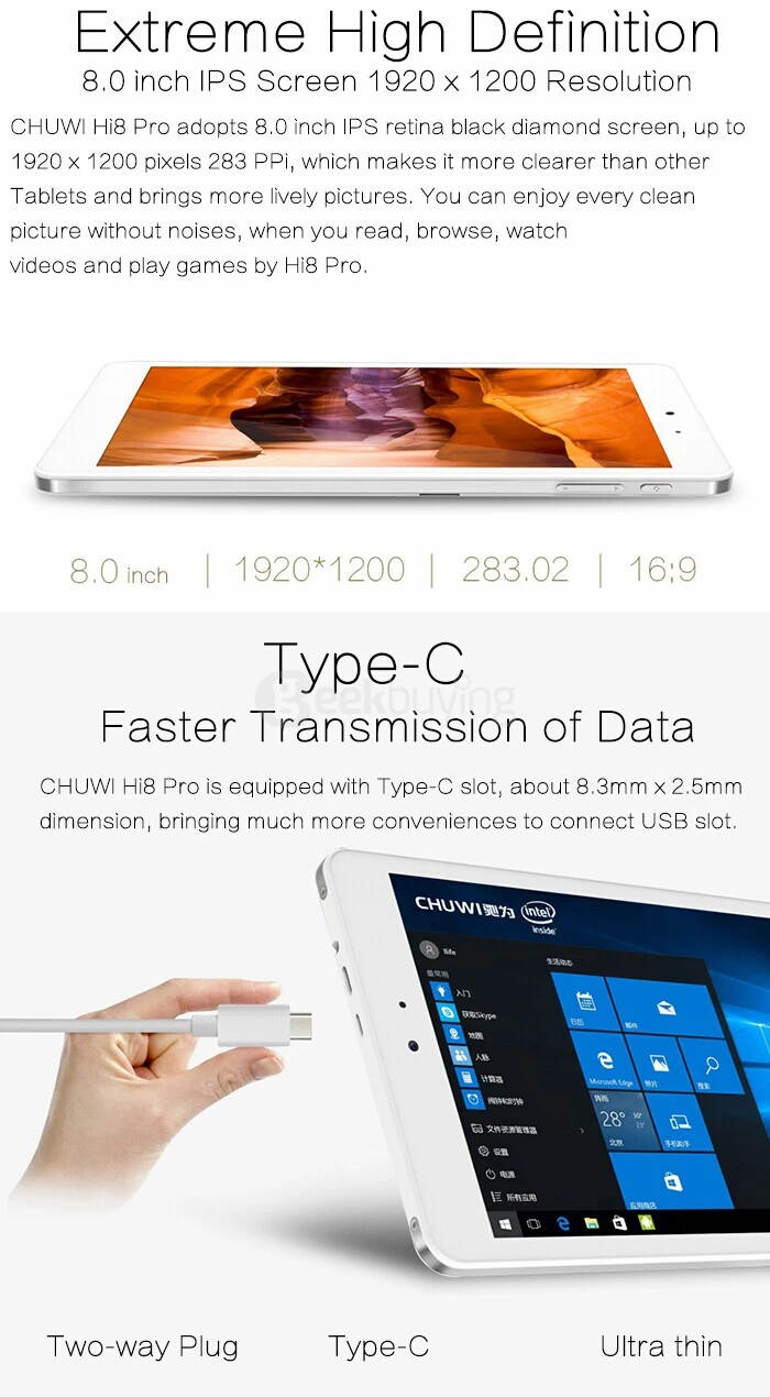 CHUWI HI8 Pro 8インチ win10pro64日本語版 8インチ『Chuwi Hi8 Pro』は買いか、Windowsタブレット4機種で