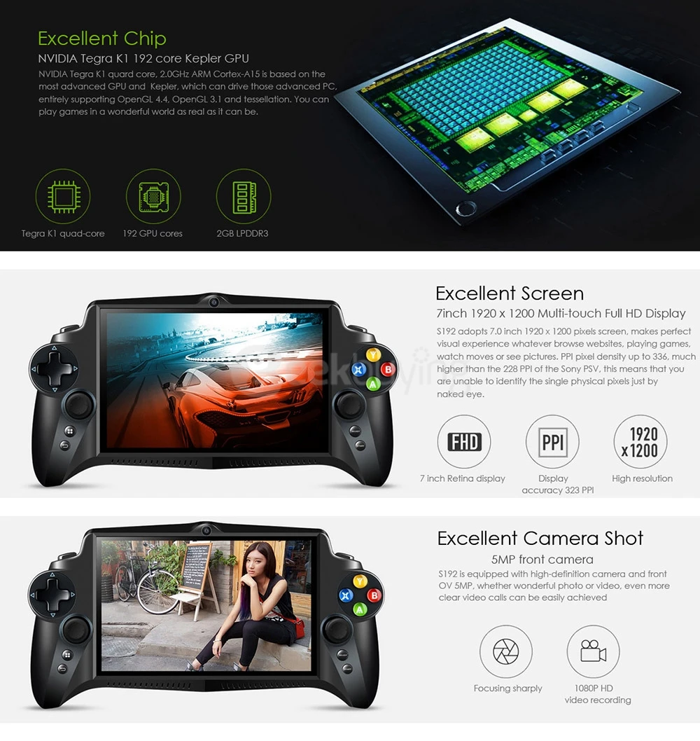 JXD Singularity S192: NVIDIA Shield with a controller around