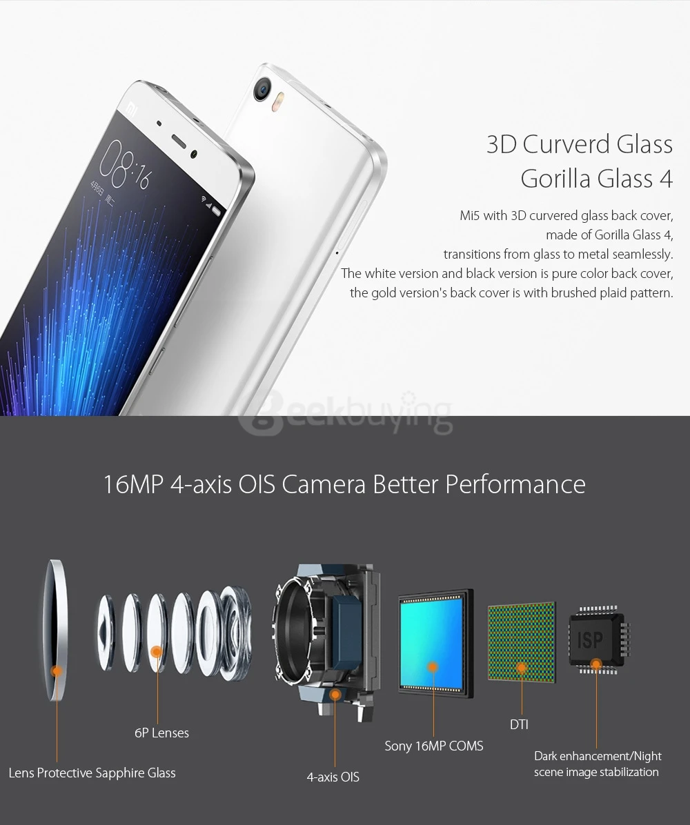 スマートフォン本体 ANDROID - Xiaomi mi5 3GB 64GB Xiaomi Mi5 5.15inch FHD Android 6.0タイプC 3GB 64GB 4G LTE