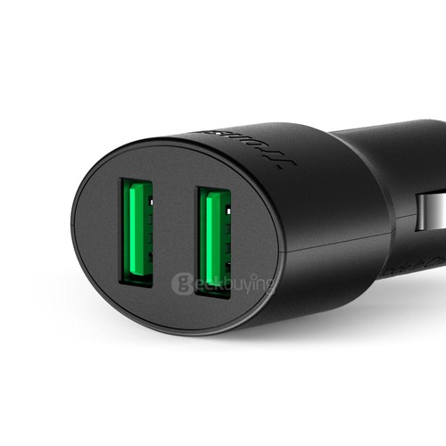 Tronsmart Quick Charge 3.0 36W 2 Ports Type A USB Car Charger for Quick Charge 3.0 and 2.0 Compatible Device