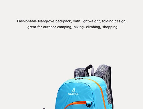 Mangrove 15L Ultra Light Foldable Water Resistant Travel Backpack Outdoor Bag - Green