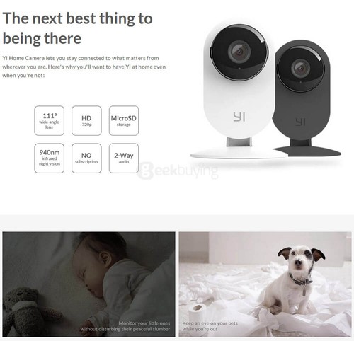 YI® Home Camera HD 720p Smart WiFi IP Camera