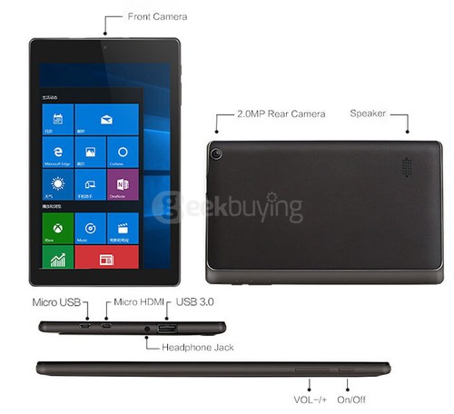 Jumper EZpad Mini3 8.0 inch Windows 10 2GB/32GB Tablet - Black