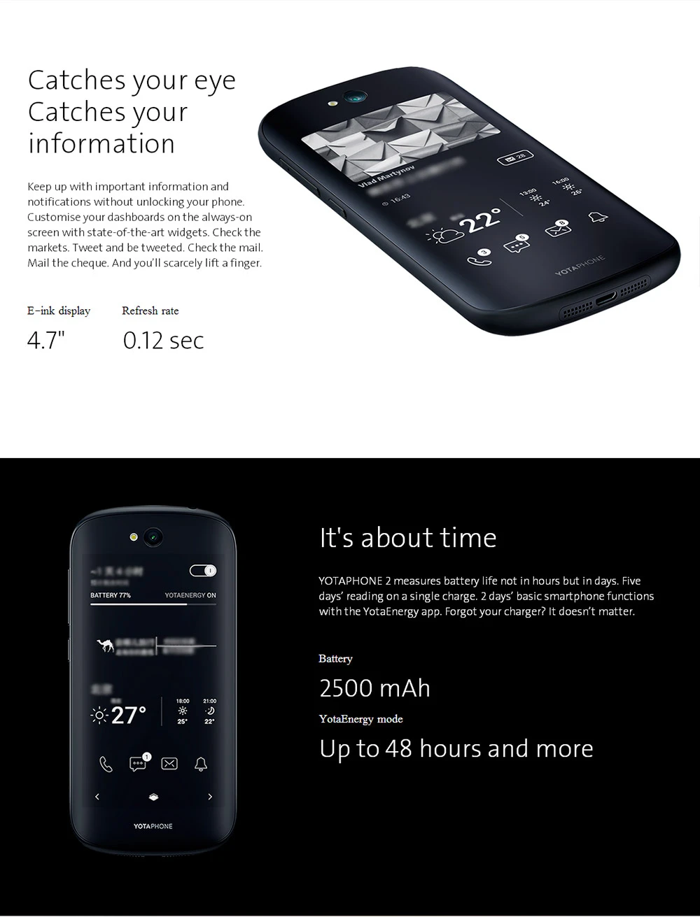 【タリル】Yotaphone2 YD206 Yota YotaPhone 2 - Full phone specifications