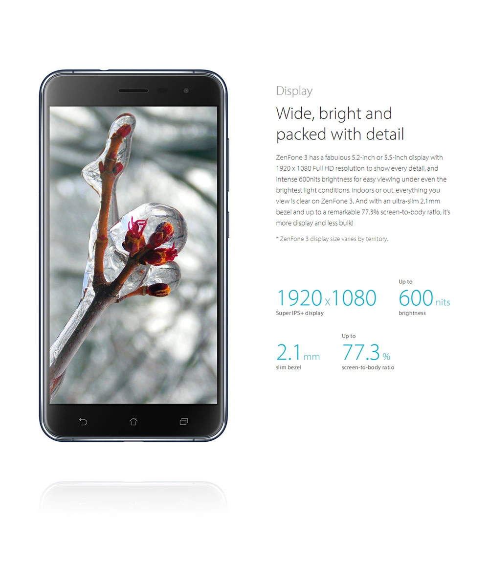 ASUS Zenfone 3 (ZE552KL) 4GB 64GB สมาร์ทโฟน - สีน้ำเงิน