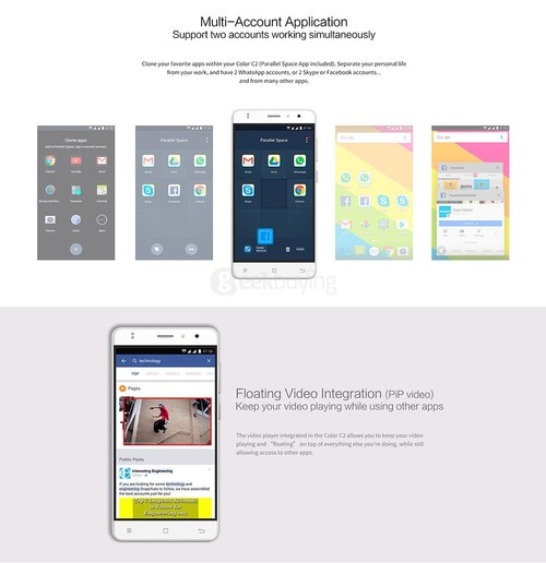 ZOPO C2 1GB 8GB Smartphone - Black