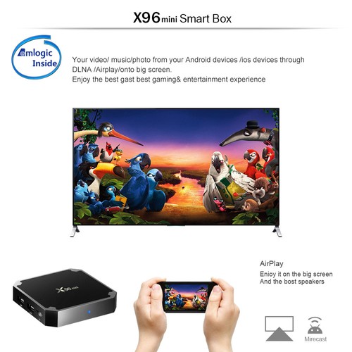 X96 MINI Android 7.1.2 Amlogic S905W 4K KODI TV BOX 2GB/16GB WIFI LAN HDMI