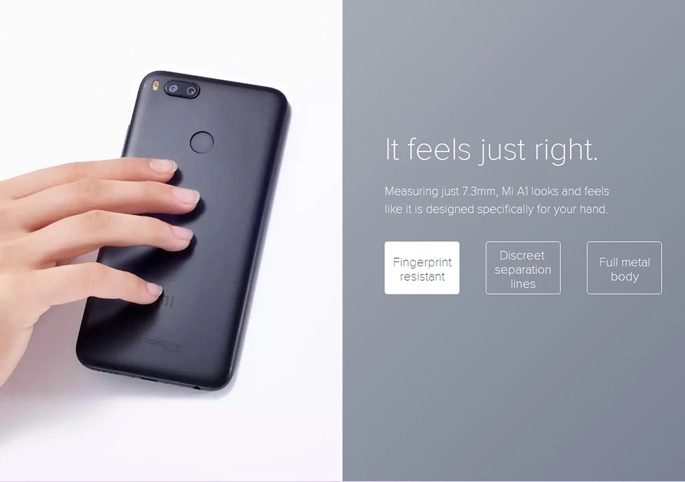Xiaomi Mi A1 5.5 インチ 4+64GB Android One デュアルカメラ