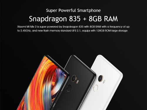 Xiaomi Mi Mix2 Global 未開封品 Xiaomi Mi Mix 2 128GB Dual-SIM Black Factory Unlocked 4G/LTE