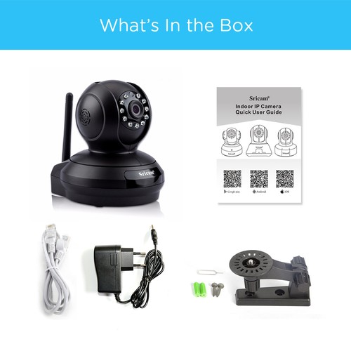 Sricam SP019 WiFi 1080P IP Camera Black