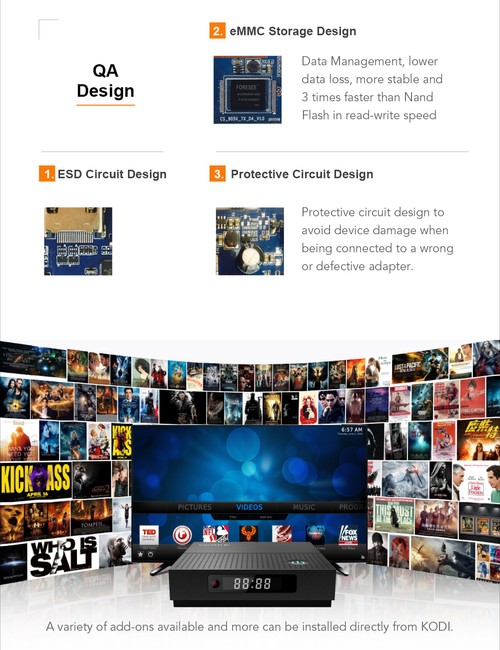 VORKE Z6 Plus KODI 17.4 Android 7.1.2  S912 4K TV BOX 3GB/32GB AC WIFI 1000M LAN Bluetooth 4.1