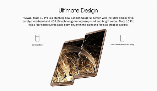 HUAWEI Mate 10 Pro 6.0 Inch 6GB 128GB Smartphone Silver Gray
