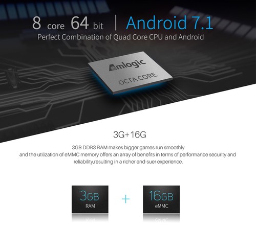 [Spain Stock]MECOOL KIII PRO DVB-T2/S2/C Android 7.1 S912 3GB/16GB TV BOX 4K KODI 17.0 802.11AC WIFI Bluetooth 1000M LAN