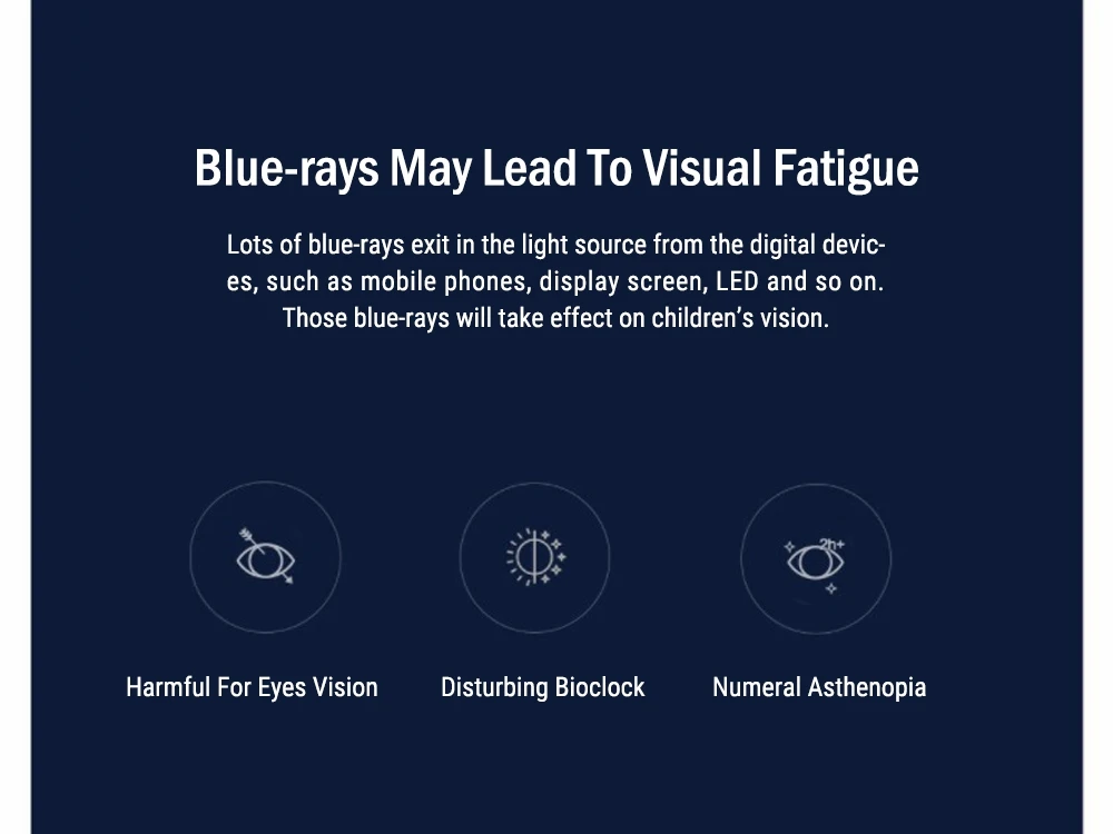 Xiaomi Mijia TS Glasses For Kids Protect Eyes Prevent Blue-ray UVA UVB Protection Lightweight Googles - Blue