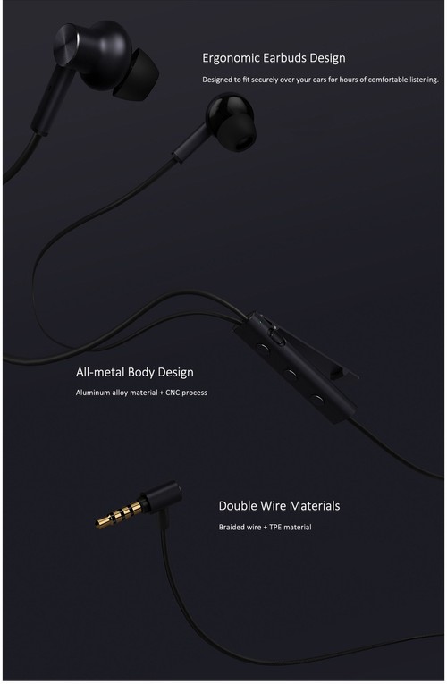 Xiaomi Noise Cancelling Earphones with Mic Black